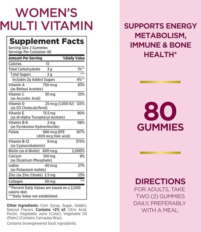 Women's multivitamin gummies